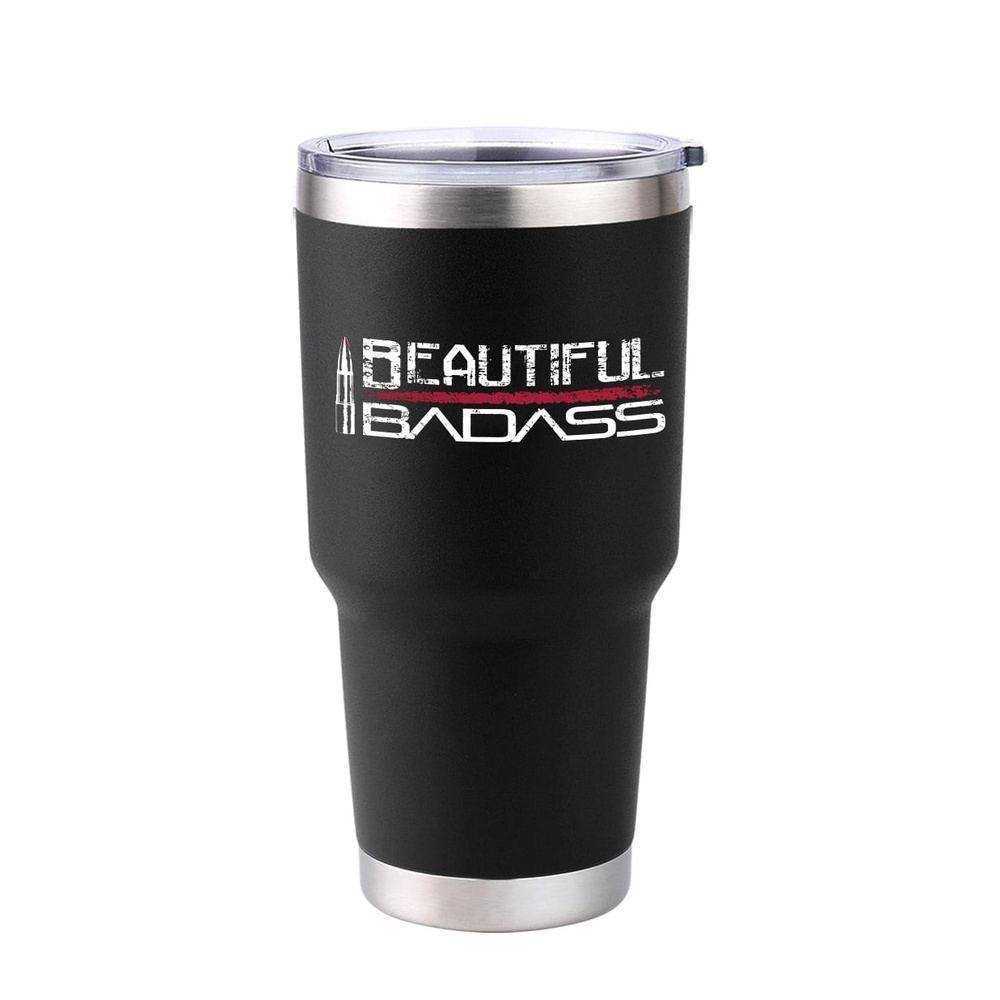 Beautiful Badass Black 30oz Tumbler | Grunt Style 