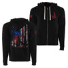 Freedom Flag Full-Zip Hoodie Black | Grunt Style 