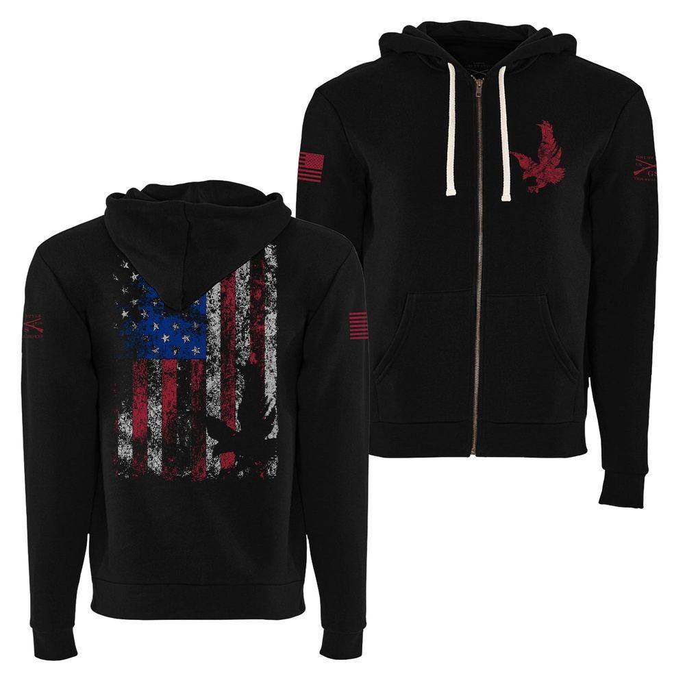 Men's Freedom Flag Full-Zip Hoodie – Grunt Style, LLC